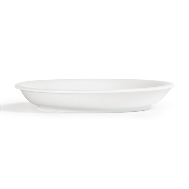 Olympia Whiteware Cappuccino Saucers 180mm Box 12 Olympia Whiteware Cappuccino Saucers 180mm Box 12