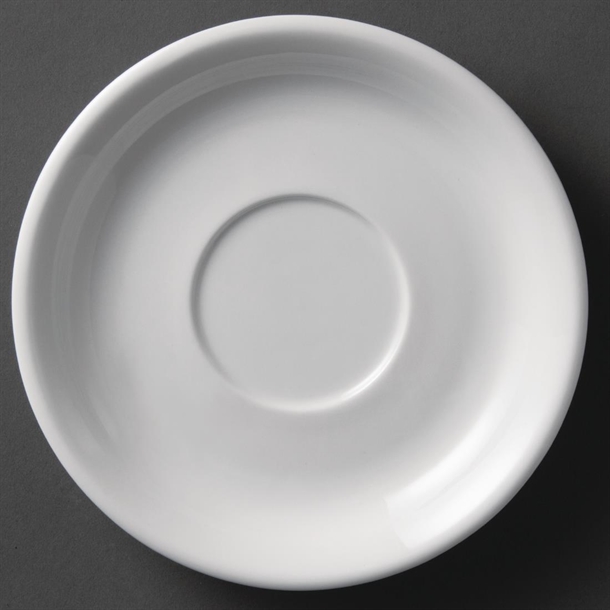 Olympia Whiteware Cappuccino Saucers 180mm Box 12 Olympia Whiteware Cappuccino Saucers 180mm Box 12