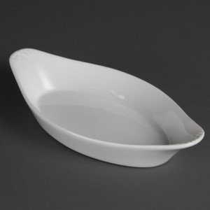 Olympia Whiteware Oval Eared Dishes 262 x 141mm (6 Pack)