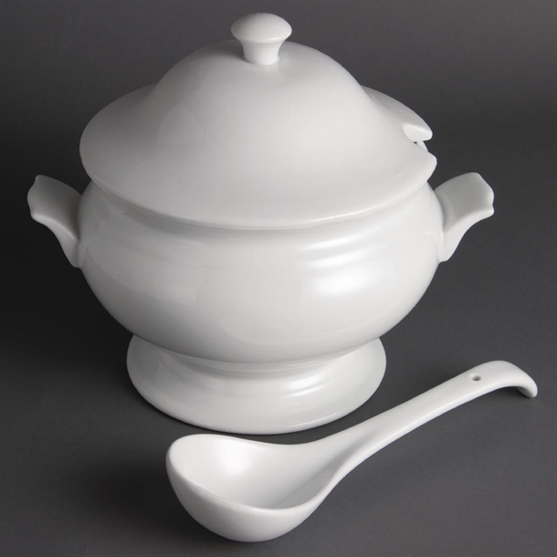 Olympia Soup Tureen and Ladle 2.5Ltr Olympia Soup Tureen and Ladle 2.5Ltr
