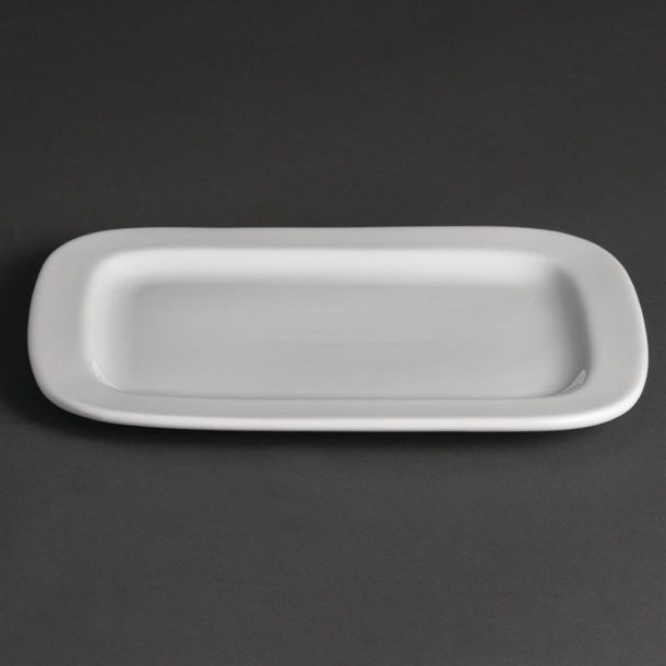 Olympia Whiteware Rounded Rectangular Plates 230mm (12 Pack) Olympia Whiteware Rounded Rectangular Plates 230mm (12 Pack)