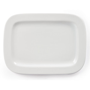 Olympia Whiteware Rounded Rectangular Plates 230mm (12 Pack)