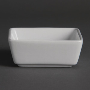 Olympia Whiteware Miniature Square Dishes 85mm (12 Pack)