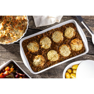 Olympia Whiteware Oblong Roasting Dishes 395 x 219mm (6 Pack)