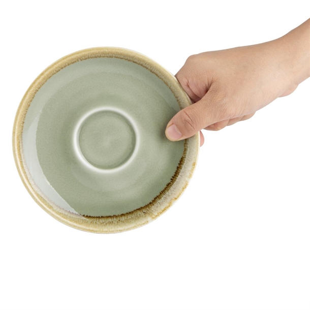Olympia Kiln Cappuccino Saucer Moss 140mm (6 Pack) Olympia Kiln Cappuccino Saucer Moss 140mm (6 Pack)