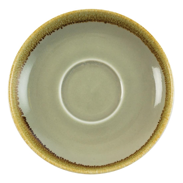 Olympia Kiln Cappuccino Saucer Moss 160mm (6 Pack)