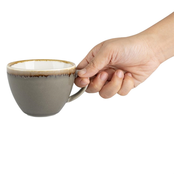 Olympia Kiln Coffee Cups Smoke 228ml (6 Pack) Olympia Kiln Coffee Cups Smoke 228ml (6 Pack)