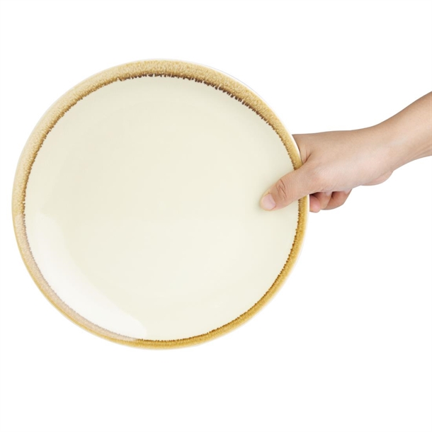Olympia Kiln Round Coupe Plate Sandstone 230mm (6 Pack) Olympia Kiln Round Coupe Plate Sandstone 230mm (6 Pack)