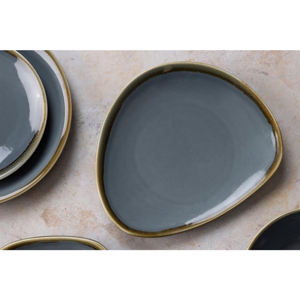 Olympia Kiln Triangular Plate Ocean 230mm (6 Pack) Olympia Kiln Triangular Plate Ocean 230mm (6 Pack)