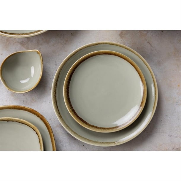 Olympia Kiln Moss Round Coupe Plates 180mm (Pack of 6) Olympia Kiln Moss Round Coupe Plates 180mm (Pack of 6)