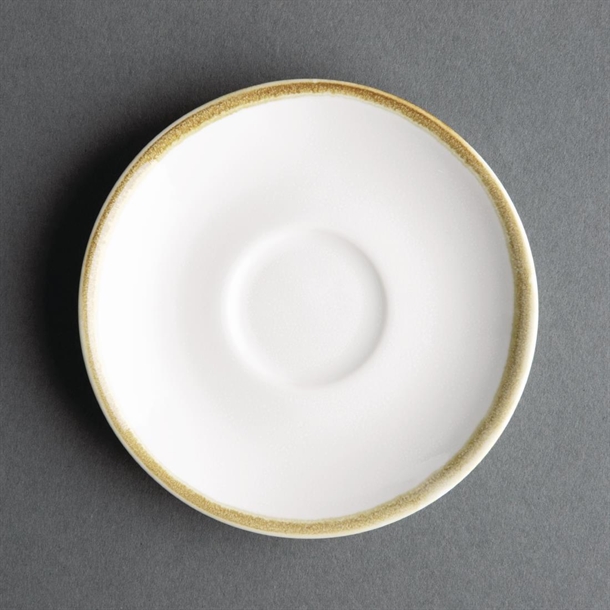 Olympia Kiln Espresso Cup Saucer Chalk 115mm (Pack of 6)