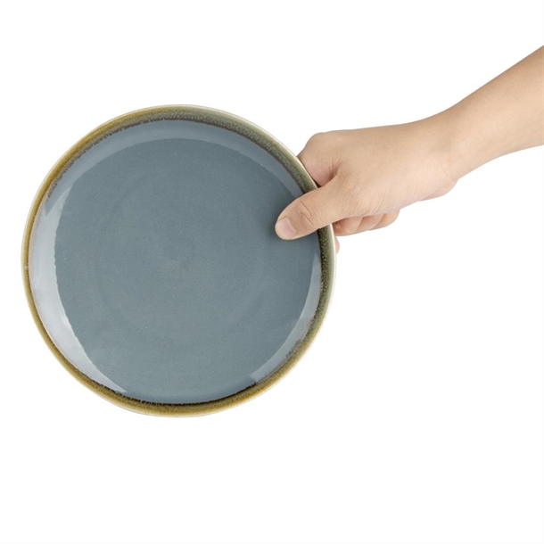Olympia Kiln Ocean Round Coupe Plates 180mm (Pack of 6) Olympia Kiln Ocean Round Coupe Plates 180mm (Pack of 6)
