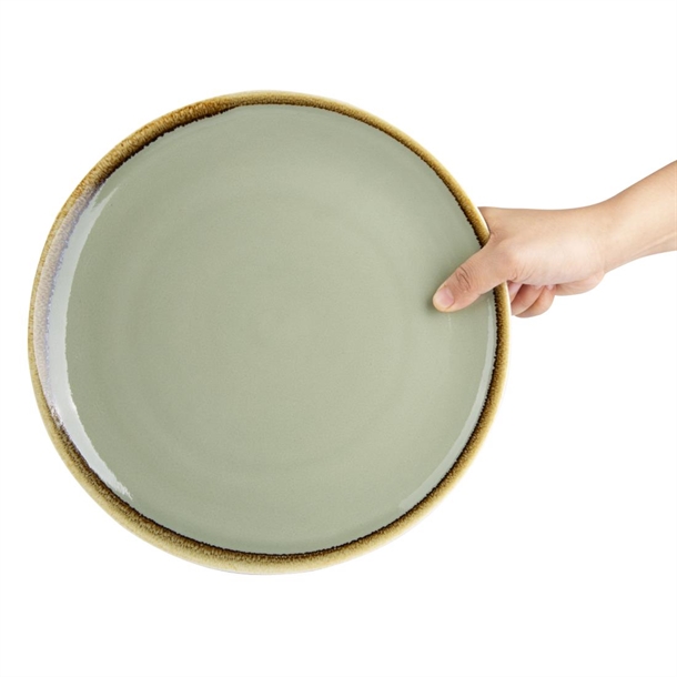Olympia Kiln Round Plate Moss 280mm (4 Pack)