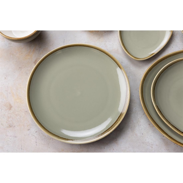 Olympia Kiln Round Plate Moss 280mm (4 Pack)
