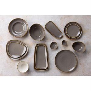 Olympia Kiln Round Coupe Plate Smoke 230mm (6 Pack)