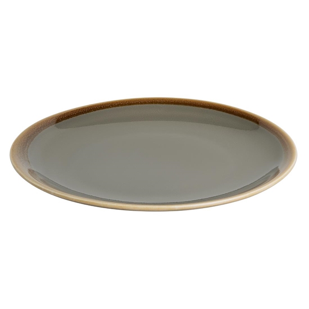 Olympia Kiln Round Coupe Plate Smoke 230mm (6 Pack)