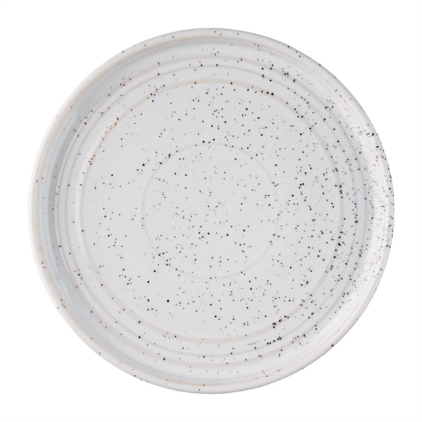 Olympia Cavolo White Speckle Flat Round Plate 180(Ø Pack)mm (6 Pack)