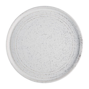 Olympia Cavolo White Speckle Flat Round Plate 270mm (4 Pack)