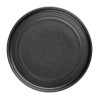Olympia Cavolo Textured Black Flat Round Plate 180mm (6 Pack)