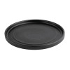 Olympia Cavolo Textured Black Flat Round Plate 180mm (6 Pack)