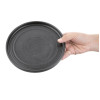 Olympia Cavolo Textured Black Flat Round Plate 180mm (6 Pack)
