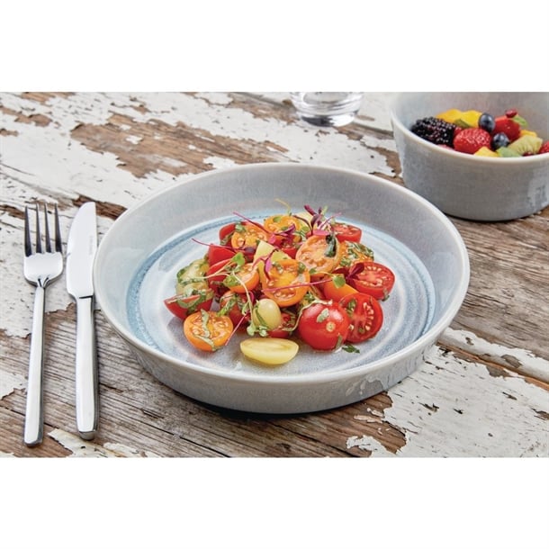 Olympia Cavolo Flat Round Bowls Ice Blue 143mm (6 Pack)