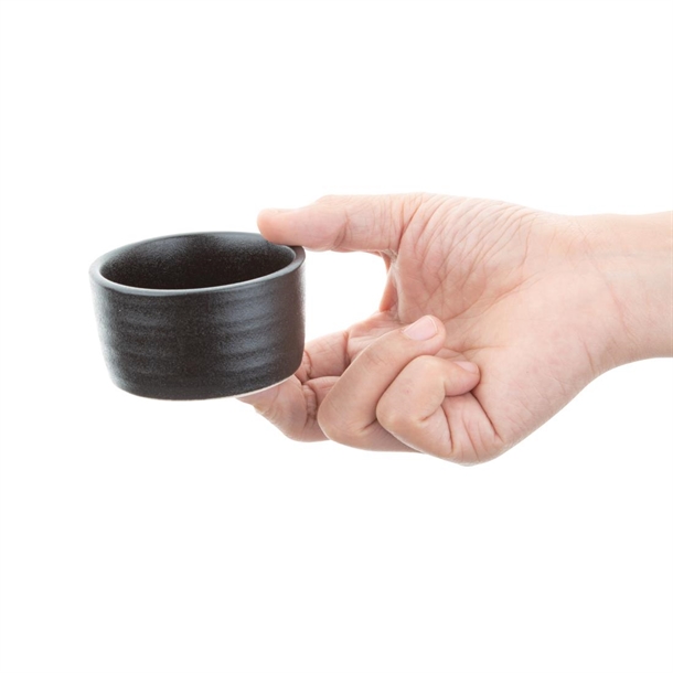 Olympia Cavolo Textured Black Dipping Dish 67(Ø)mm (12 Pack)