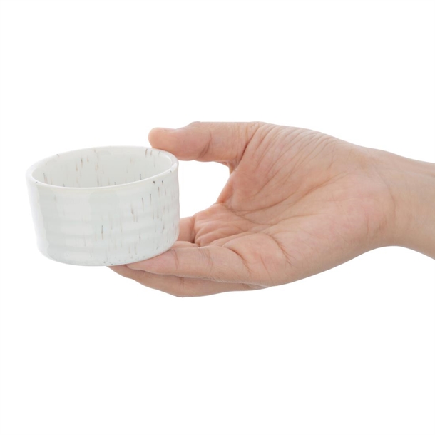 Olympia Cavolo White Speckle Dipping Dish 67(Ø Pack)mm (12 Pack) Olympia Cavolo White Speckle Dipping Dish 67(Ø Pack)mm (12 Pack)