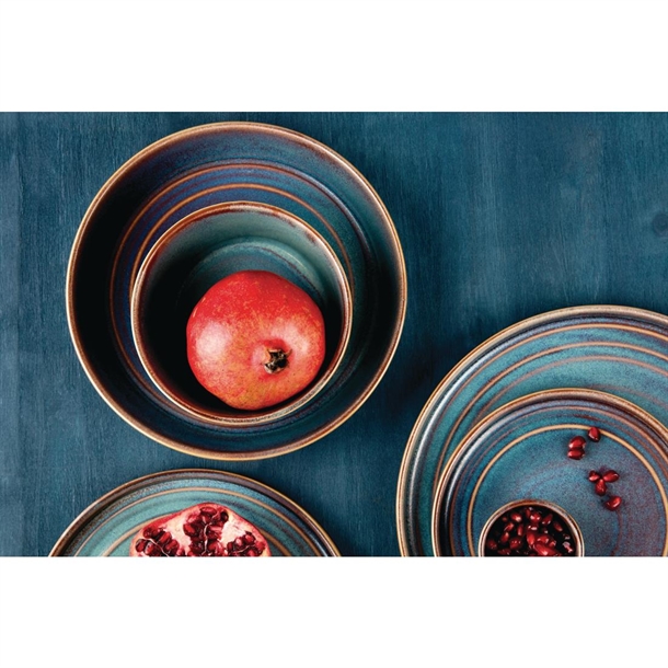 Olympia Cavolo Flat Round Bowls Iridescent 220mm (4 Pack) Olympia Cavolo Flat Round Bowls Iridescent 220mm (4 Pack)