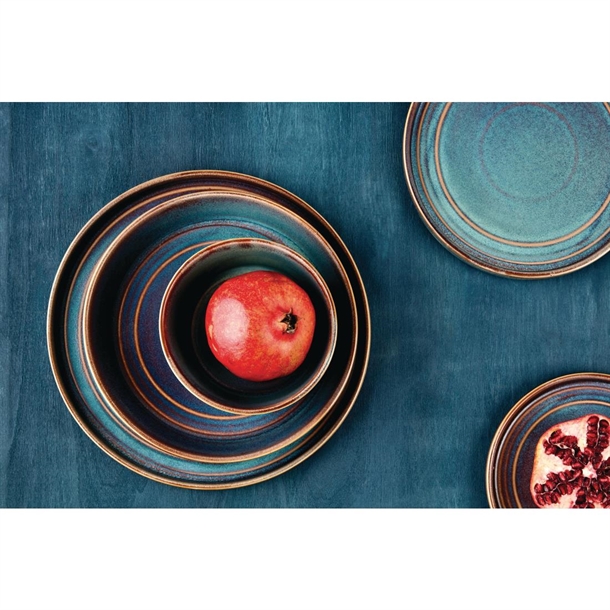 Olympia Cavolo Flat Round Bowls Iridescent 220mm (4 Pack) Olympia Cavolo Flat Round Bowls Iridescent 220mm (4 Pack)