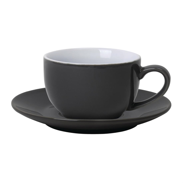 Olympia Cafe Saucer Charcoal (Fits GK075 & GK078) - 158mm (12 Pack) Olympia Cafe Saucer Charcoal (Fits GK075 & GK078) - 158mm (12 Pack)