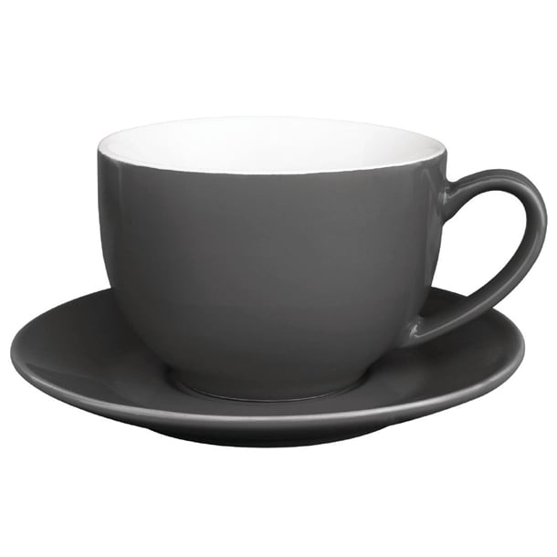 Olympia Cafe Saucer Charcoal (Fits GK075 & GK078) - 158mm (12 Pack) Olympia Cafe Saucer Charcoal (Fits GK075 & GK078) - 158mm (12 Pack)