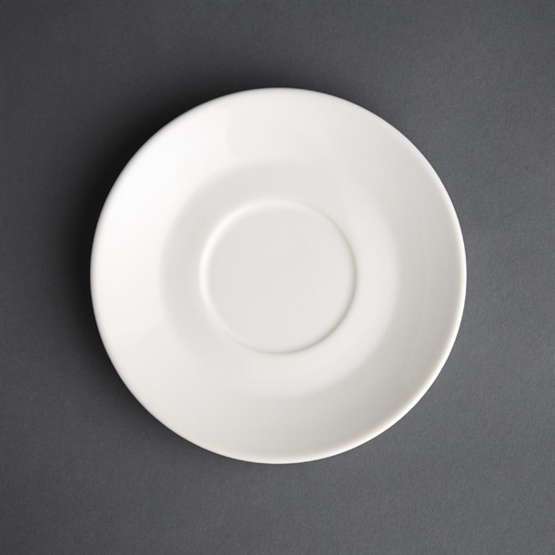 Olympia Cafe Saucer White (Fits CB468 and CE537 Pack) - 158mm (12 Pack)