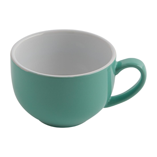 Olympia Cafe Cappuccino Cup Aqua - 340ml (12 Pack) Olympia Cafe Cappuccino Cup Aqua - 340ml (12 Pack)