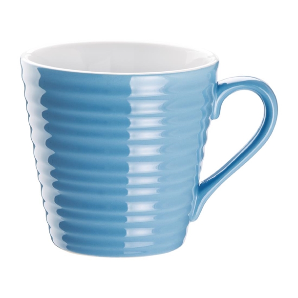 Olympia Cafe Mug Blue Ripple - 340ml (Box 6) Olympia Cafe Mug Blue Ripple - 340ml (Box 6)