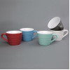 Olympia Cafe Mug Charcoal Ripple - 230ml (6 Pack) Olympia Cafe Mug Charcoal Ripple - 230ml (6 Pack)