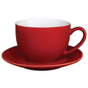 Olympia Cafe Cappuccino Cup Red - 340ml (12 Pack)