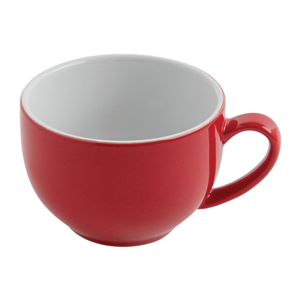 Olympia Cafe Cappuccino Cup Red - 340ml (12 Pack) Olympia Cafe Cappuccino Cup Red - 340ml (12 Pack)