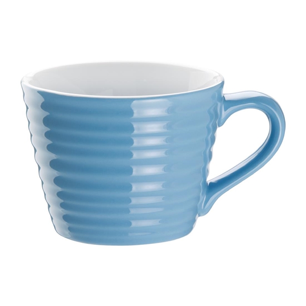 Olympia Cafe Mug Blue Ripple - 230ml (6 Pack) Olympia Cafe Mug Blue Ripple - 230ml (6 Pack)