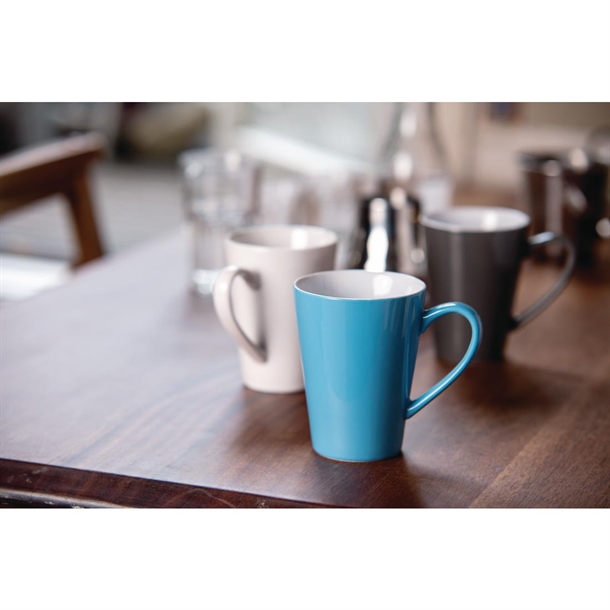 Olympia Cafe Latte Cup Charcoal - 340ml (12 Pack) Olympia Cafe Latte Cup Charcoal - 340ml (12 Pack)
