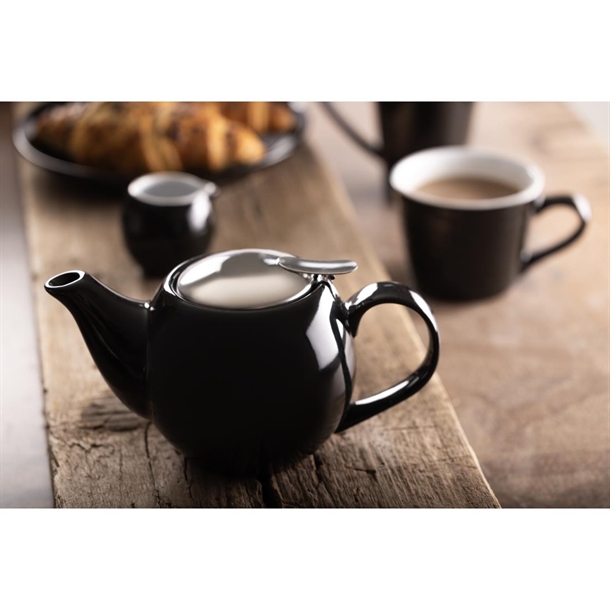 Olympia Cafe Teapot Black