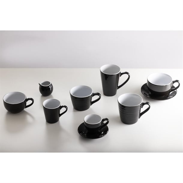 Olympia Cafe Aroma Mug Black - 340ml (6 Pack) Olympia Cafe Aroma Mug Black - 340ml (6 Pack)