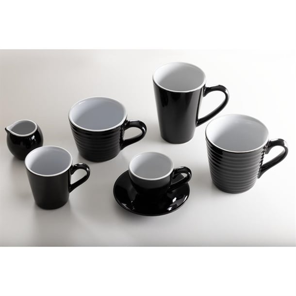 Olympia Cafe Aroma Mug Black - 340ml (6 Pack) Olympia Cafe Aroma Mug Black - 340ml (6 Pack)