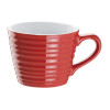 Olympia Cafe Mug Red Ripple - 230ml (6 Pack)