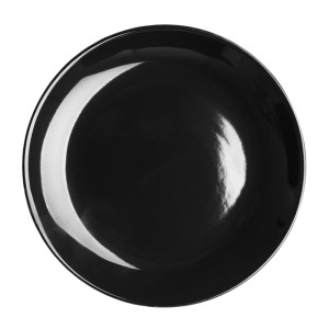 Olympia Cafe Coupe Plate Black - 205mm (12 Pack)