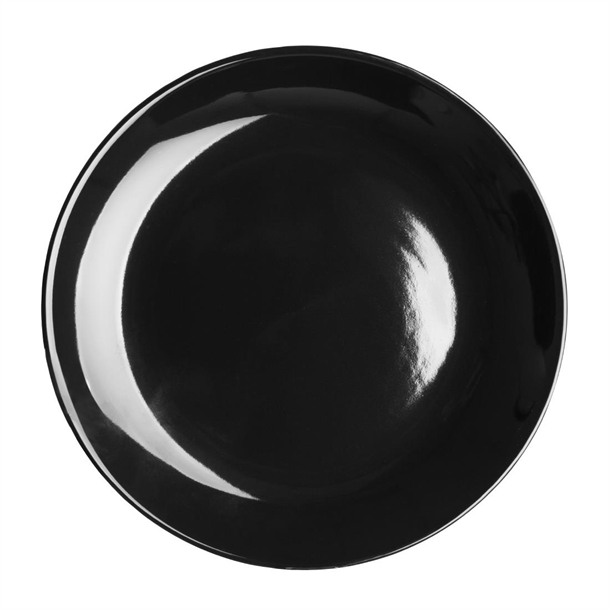 Olympia Cafe Coupe Plate Black - 205mm (12 Pack) Olympia Cafe Coupe Plate Black - 205mm (12 Pack)