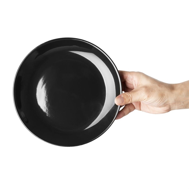 Olympia Cafe Coupe Plate Black - 205mm (12 Pack) Olympia Cafe Coupe Plate Black - 205mm (12 Pack)