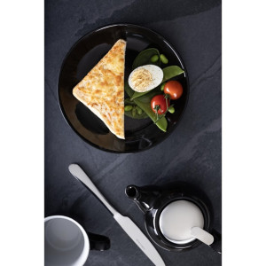 Olympia Cafe Coupe Plate Black - 205mm (12 Pack)