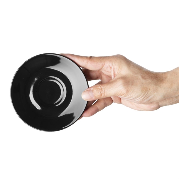 Olympia Cafe Espresso Saucer Black (12 Pack)