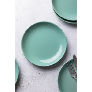 Olympia Cafe Coupe Plate Aqua - 205mm (12 Pack)
